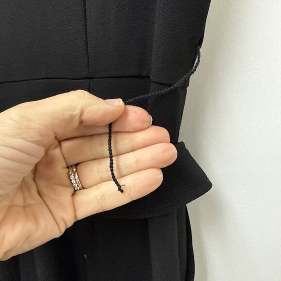 New Donna Karan Size 8 Black Belted Sleeveless Straight Leg Jumpsuit NWT - Picture 8 of 12